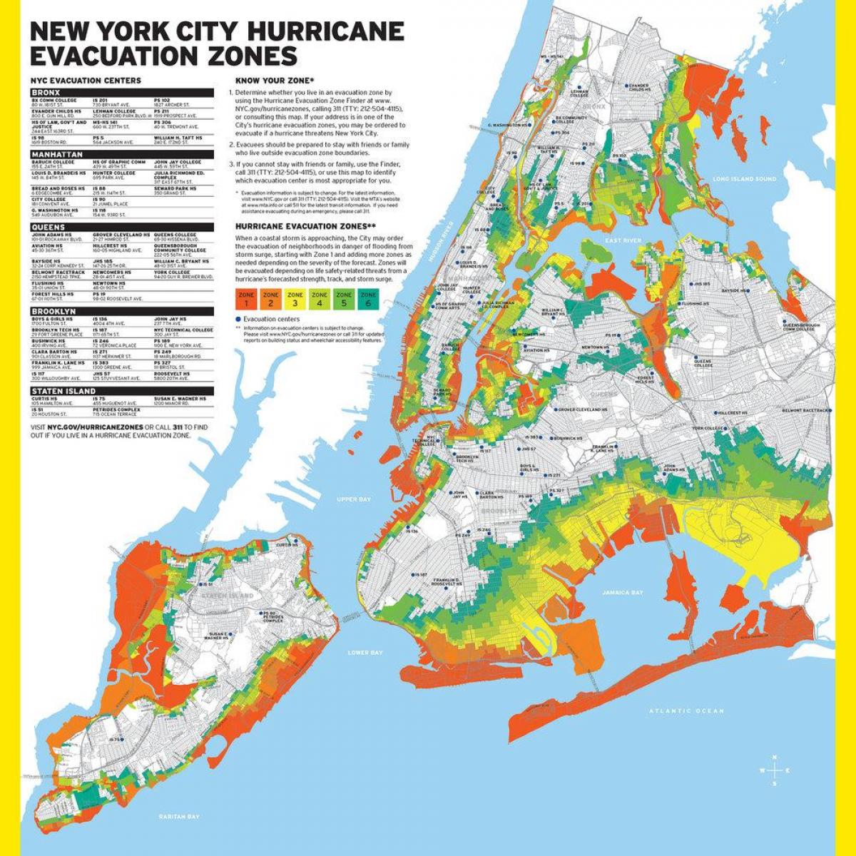 Manhattan zona di inondazione mappa