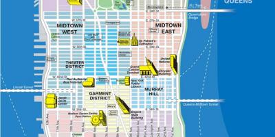 Mappa di upper Manhattan quartieri
