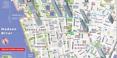 Lower Manhattan mappa turistica