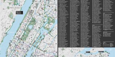 Manhattan mappa in bicicletta