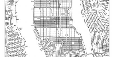 Mappa di Manhattan griglia