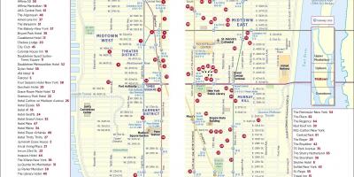 Stampabile mappa a piedi di midtown Manhattan