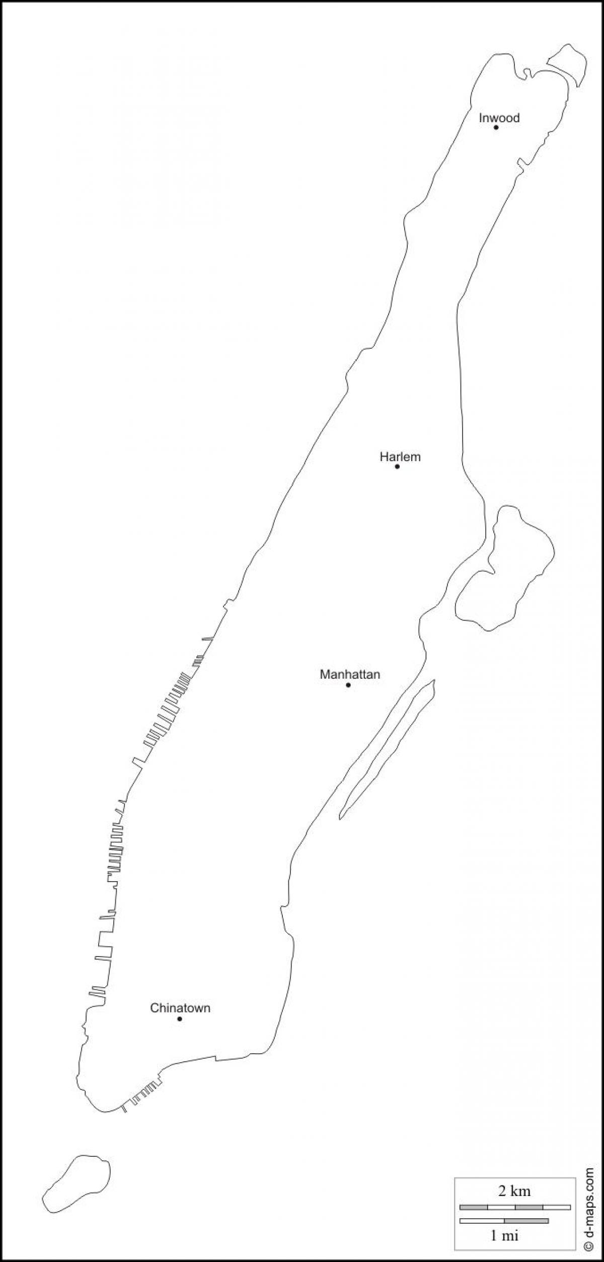 mappa vuota di Manhattan