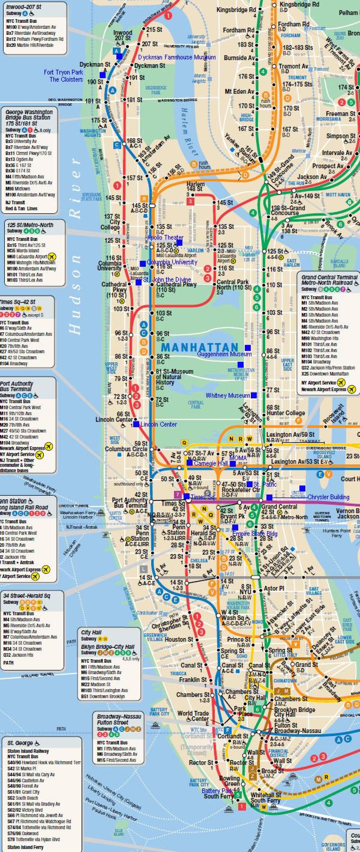 Manhattan Treno Mappa 