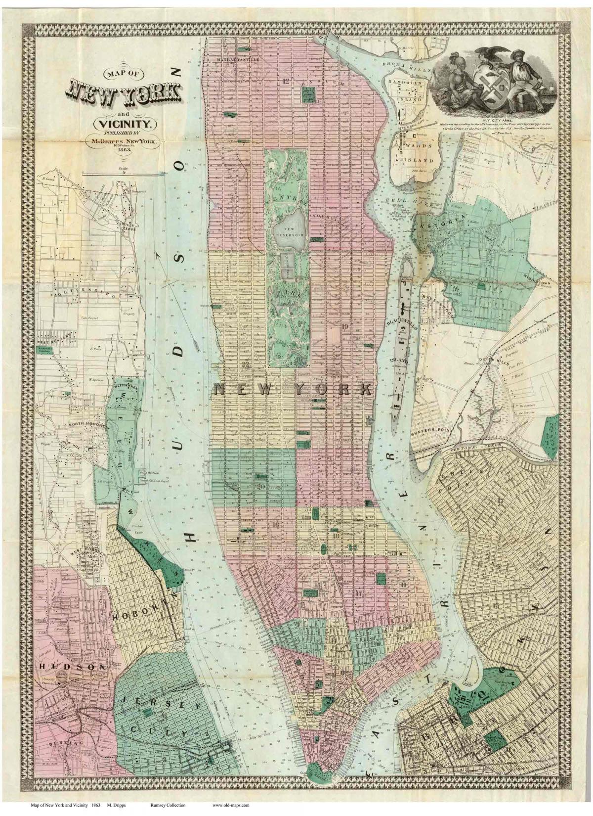 storico di Manhattan mappe