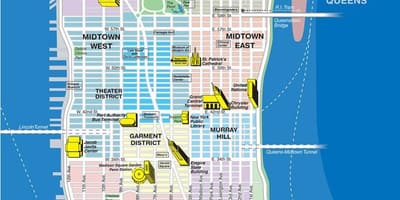 Mappa dell'isola di Manhattan