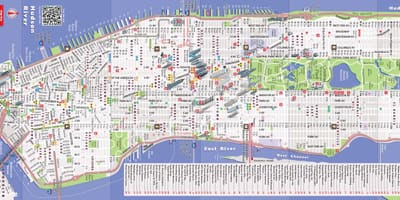 Mappa di Manhattan ny