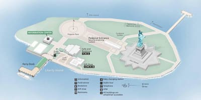 Mappa della statua della libertà